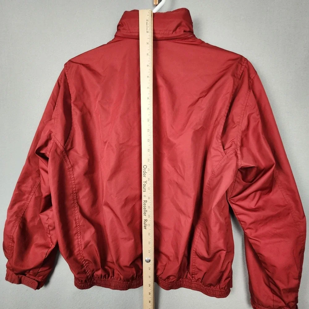 Polo Golf Ralph Lauren Jacket Mens‎ Large Red Packable Hood Windbreaker Full Zip